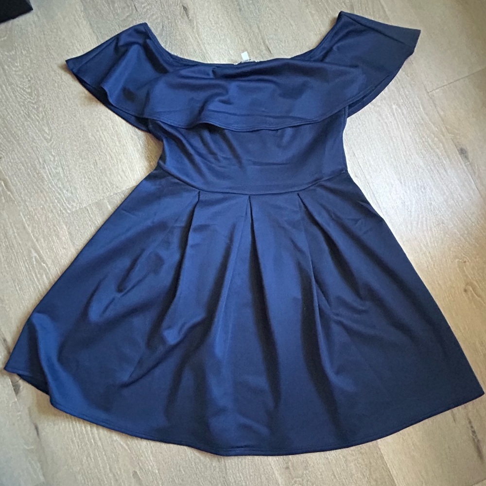 charlotte russe medium navy skater dress